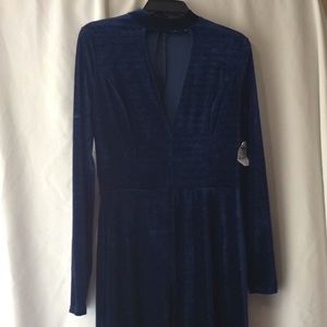 Dark blue velvet Jumpsuit